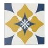 Wallfluent Panneau Mural 50x50 cm Motif Floral Symétrique 4 pièces- Lambris Mural