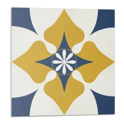 Wallfluent Panneau Mural 50x50 cm Motif Floral Symétrique 4 pièces- Lambris Mural