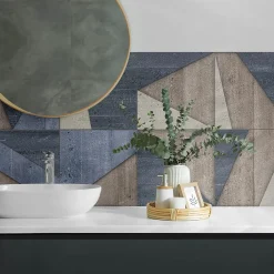 Wallfluent Panneau Mural 120x60 cm Motif À Chevrons 1 pièce- Lambris Mural
