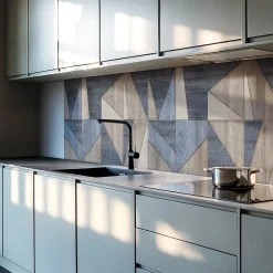 Wallfluent Panneau Mural 120x60 cm Motif À Chevrons 1 pièce- Lambris Mural