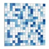 Wallfluent Panneau Mural 50x50 cm Mosaïque Dans Des Tons De Bleu 4 pièces- Lambris Mural