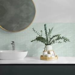 Wallfluent Panneau Mural 100x50 cm Motifs En Mosaïque Géométrique 1 pièce- Lambris Mural