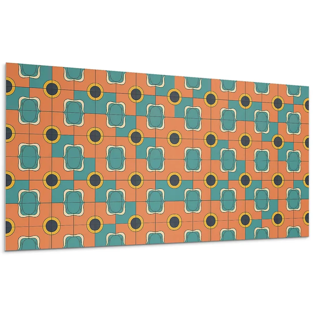Wallfluent Panneau Mural 100x50 cm Triangles Géométriques Dans L'agencement 1 pièce- Lambris Mural
