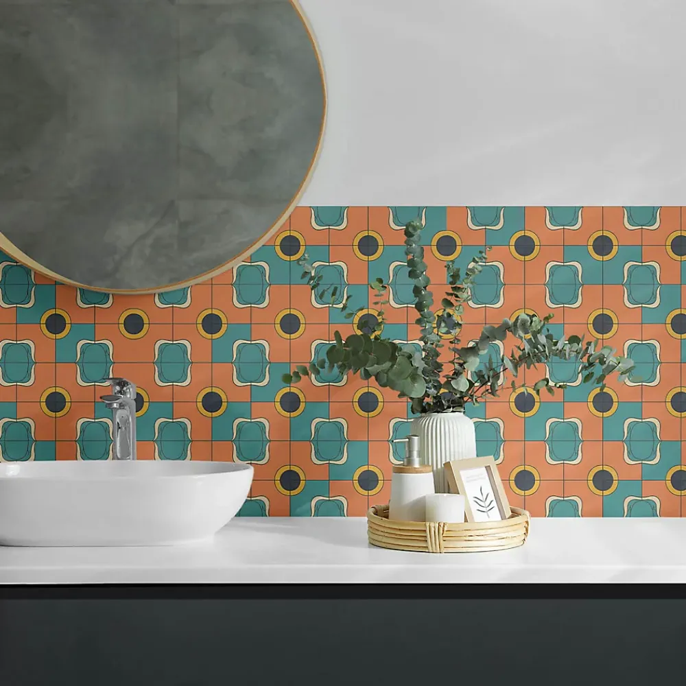 Wallfluent Panneau Mural 100x50 cm Triangles Géométriques Dans L'agencement 1 pièce- Lambris Mural