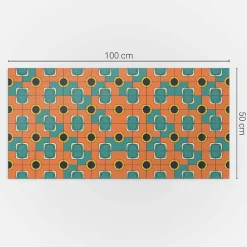 Wallfluent Panneau Mural 100x50 cm Triangles Géométriques Dans L'agencement 1 pièce- Lambris Mural