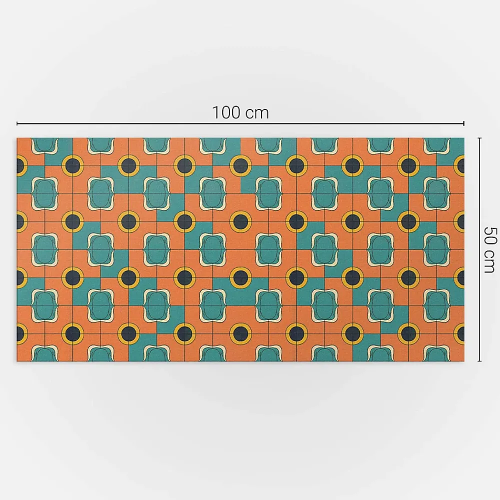 Wallfluent Panneau Mural 100x50 cm Triangles Géométriques Dans L'agencement 1 pièce- Lambris Mural
