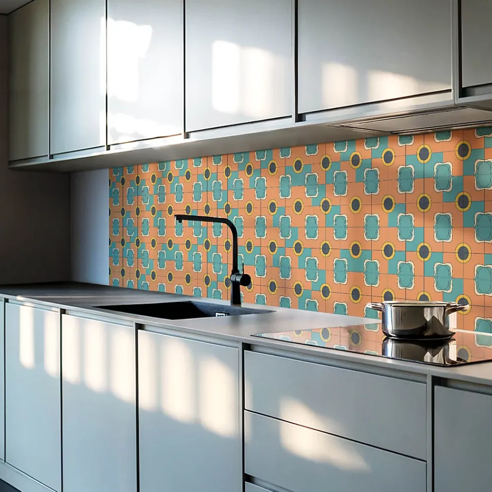 Wallfluent Panneau Mural 100x50 cm Triangles Géométriques Dans L'agencement 1 pièce- Lambris Mural
