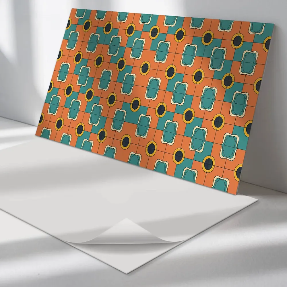 Wallfluent Panneau Mural 100x50 cm Triangles Géométriques Dans L'agencement 1 pièce- Lambris Mural
