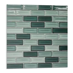 Wallfluent Panneau Mural 50x50 cm Mosaïque Rectangulaire Dans Les Tons 4 pièces- Lambris Mural