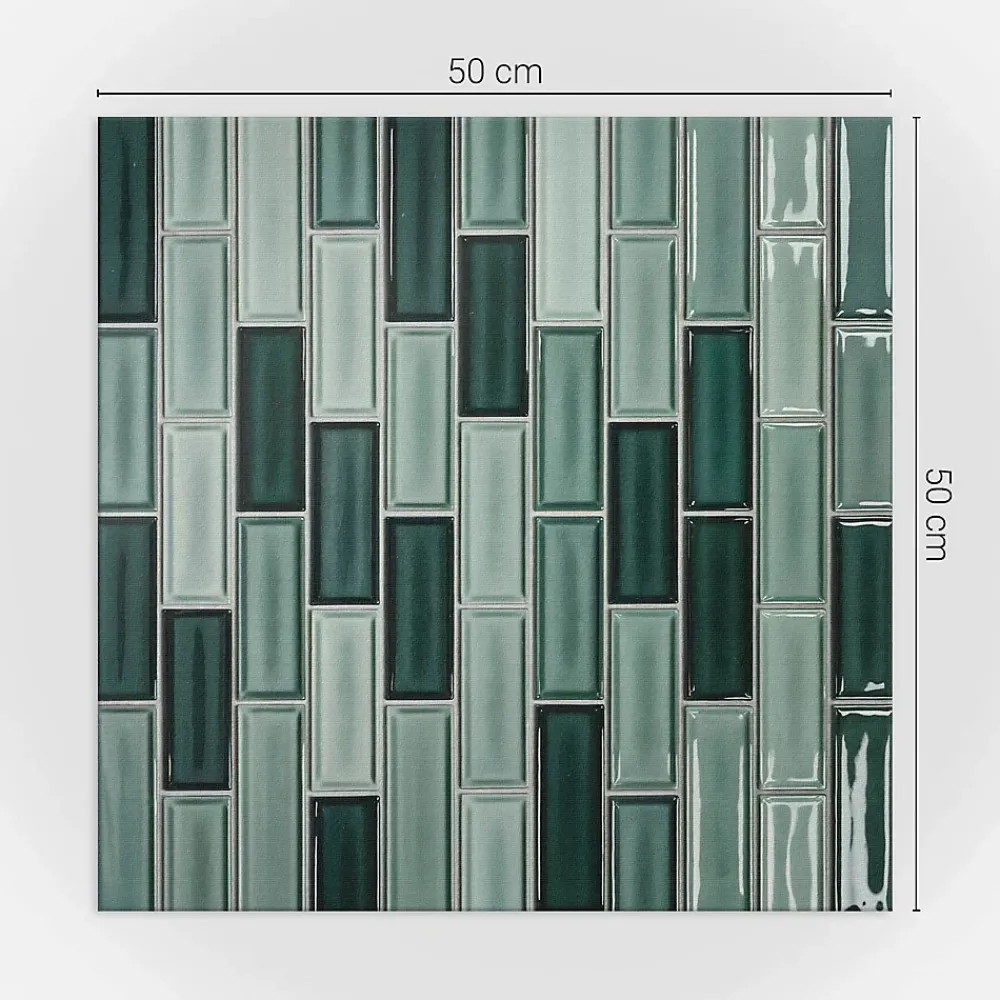 Wallfluent Panneau Mural 50x50 cm Mosaïque Rectangulaire Dans Les Tons 4 pièces- Lambris Mural