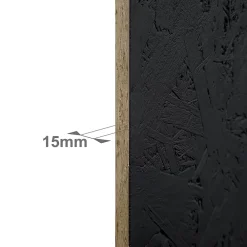 Foge Panneau OSB-3 peint noir 122 x 60 x 1,5 cm- Panneau Décoratif En Bois|Panneau Bois, Osb, Mdf