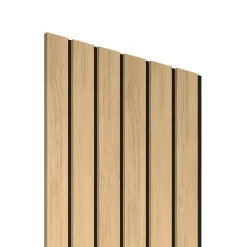 Radex Panneau tasseau décoratif Maya en MDF effet chêne 275X90CM ép.14mm- Panneau Tasseau Bois