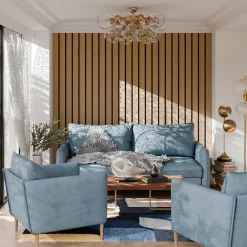 Radex Panneau tasseau décoratif Maya en MDF effet chêne 275X60CM ép.14mm- Panneau Tasseau Bois