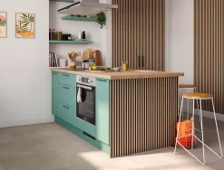 Panneau tasseau décoratif en MDF noir 60 x 280 cm- Panneau Tasseau Bois