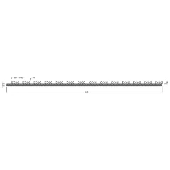 Panneau tasseau décoratif en MDF noir 60 x 280 cm- Panneau Tasseau Bois