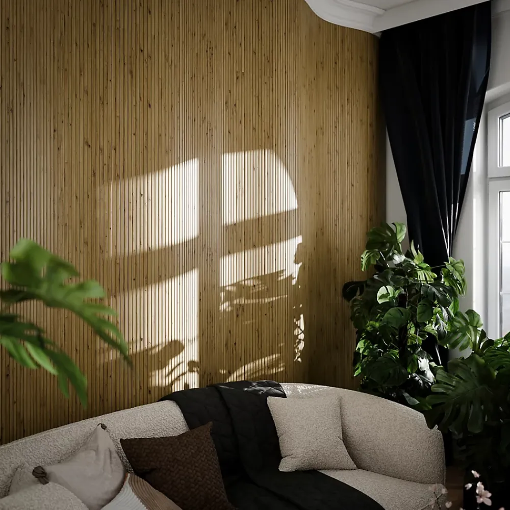 Radex Panneau Tasseau Bois<Panneau tasseau flexible MDF Ella effet chêne clair 275X60 cm