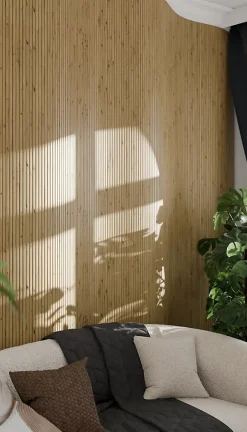 Radex Panneau Tasseau Bois<Panneau tasseau flexible MDF Ella effet chêne clair 90X40 cm