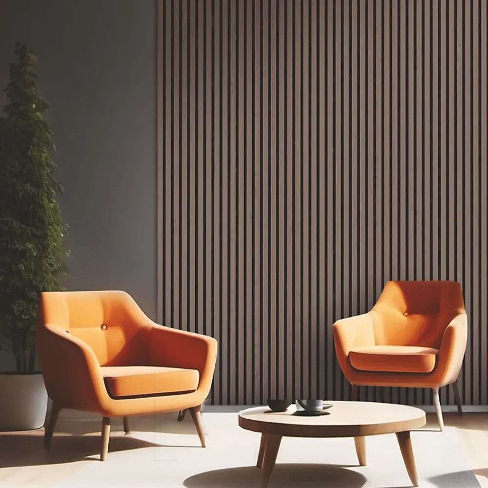 Foge Panneau Tasseau Bois<Panneau tasseau MDF coloris chêne sombre 280 x 90 cm