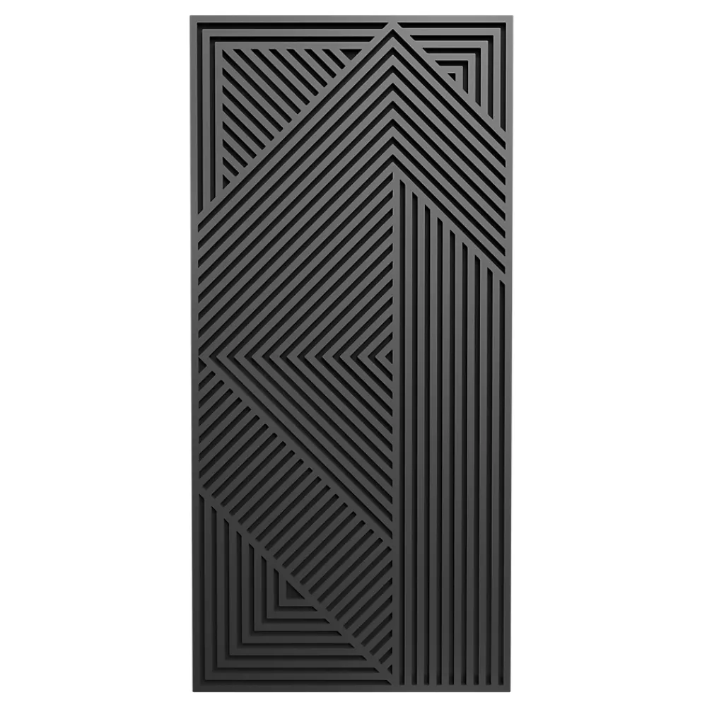 Radex Panneau Tasseau Bois|Panneau Décoratif En Bois<Panneau tasseau MDF Joy décor diagonal noir 240X90 cm