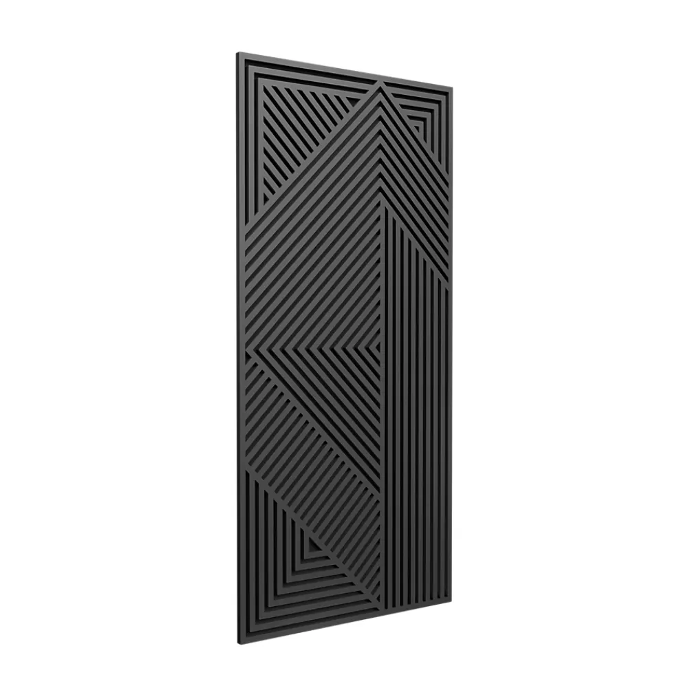 Radex Panneau Tasseau Bois|Panneau Décoratif En Bois<Panneau tasseau MDF Joy décor diagonal noir 240X60 cm