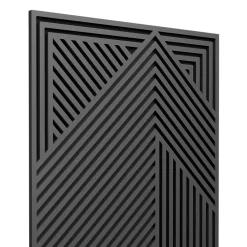 Radex Panneau Tasseau Bois|Panneau Décoratif En Bois<Panneau tasseau MDF Joy décor diagonal noir 240X60 cm