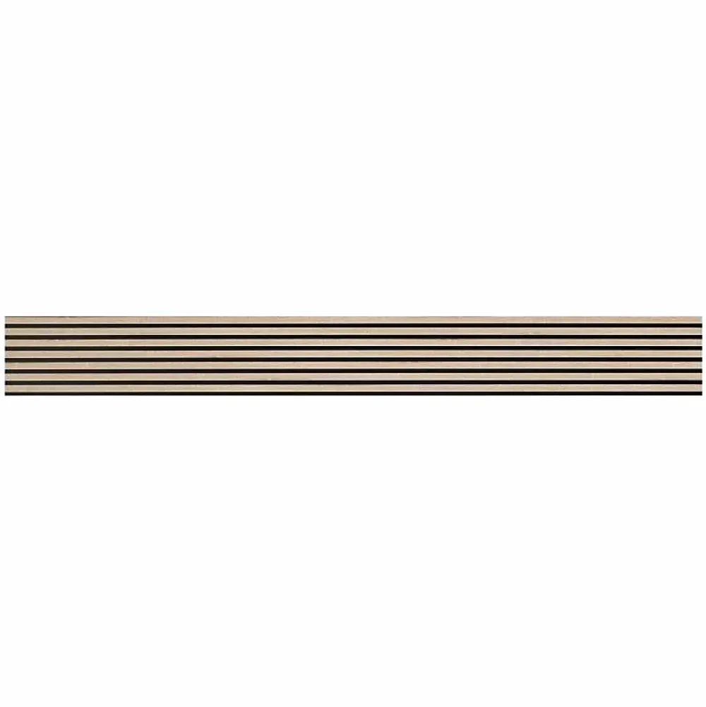 Decoon Panneau tasseaux bois 250 x 30 x 1,4 cm décor chêne / fond rigide noir - 0,75m²- Panneau Tasseau Bois