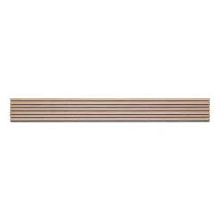Decoon Panneau Tasseau Bois<Panneau tasseaux bois 250 x 30 x 1cm - Lamelles chêne clair véritable fond gris - 0,75m²