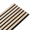 Decoon Panneau Tasseau Bois<Panneau tasseaux bois 250 x 30 x 1cm - Lamelles chêne clair véritable fond noir - 0,75m²