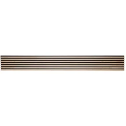 Decoon Panneau tasseaux bois 250 x 30 x 1,9 cm - décor chêne clair fond noir - 0,75m²- Panneau Tasseau Bois