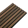 Decoon Panneau tasseaux bois 120 x 30 x 1cm - Lamelles chêne foncé véritable fond noir - 0,36m²- Panneau Tasseau Bois