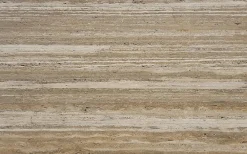 Stone Evolution Panneau 2500x1200x25 mm en véritable Travertin strié sur composite à chants nus- Panneau Mural De Salle De Bains