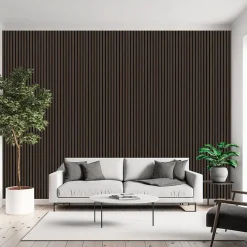 Kosmi Panneau Tasseau Bois<Panneaux Acoustiques Décoratifs en MDF Lot de 4, Acacia, 240x60cm