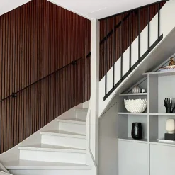 Kosmi Panneau Tasseau Bois<Panneaux Acoustiques Décoratifs en MDF Lot de 4, Acacia, 240x60cm