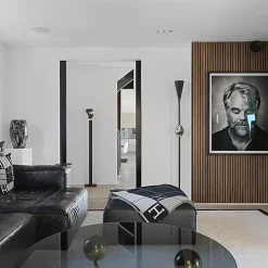 Kosmi Panneaux Acoustiques Décoratifs en MDF Lot de 4, Noyer, 240x60cm- Panneau Tasseau Bois