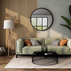 Kosmi Panneaux Acoustiques Décoratifs en MDF Lot de 4, Chêne Blanc, 240x60cm- Panneau Tasseau Bois