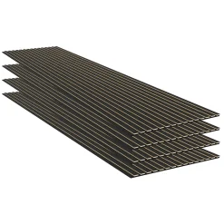 Acupanel Panneau Tasseau Bois<Panneaux Acoustiques Décoratifs Noir Mat Feutrine 240 x 60 x 1,1 cm Lot de 4