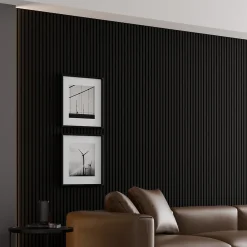 Acupanel Panneau Tasseau Bois<Panneaux Acoustiques Décoratifs Noir Mat Feutrine 240 x 60 x 1,1 cm Lot de 4
