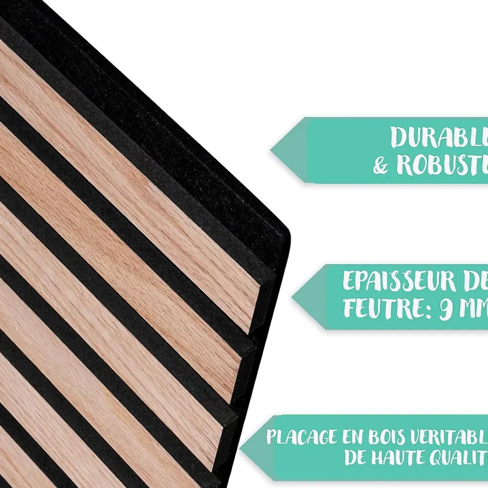 Floordirekt Panneau Décoratif En Bois<Panneaux acoustiques en aspect bois, 1 Pièce, 60 x 60 cm, Red Oak