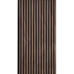 Floordirekt Panneaux acoustiques en aspect bois, 1 Pièce, 118 x 60 cm, Black Walnut- Panneau Décoratif En Bois