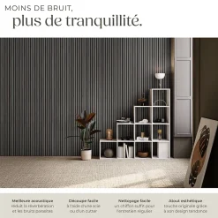 Tectake Panneau Tasseau Bois<Panneaux acoustiques modernes aspect bois en MDF 120 x 60 x 2,1 cm