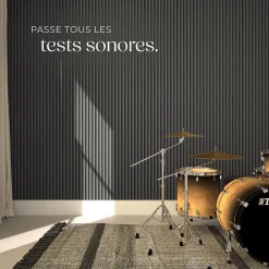 Tectake Panneau Tasseau Bois<Panneaux acoustiques modernes aspect bois en MDF 120 x 60 x 2,1 cm