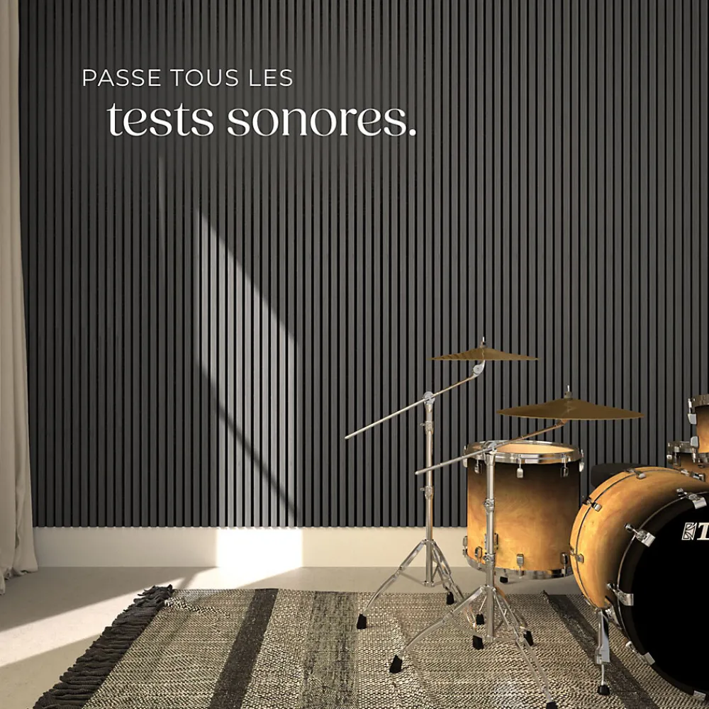 Tectake Panneau Tasseau Bois<Panneaux acoustiques modernes aspect bois en MDF 120 x 60 x 2,1 cm