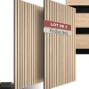 Tectake Panneaux acoustiques modernes aspect bois en MDF 120 x 60 x 2,1 cm- Panneau Tasseau Bois