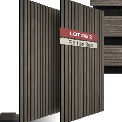 Tectake Panneau Tasseau Bois<Panneaux acoustiques modernes aspect bois en MDF 120 x 60 x 2,1 cm