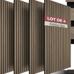 Tectake Panneau Tasseau Bois<Panneaux acoustiques modernes aspect bois en MDF 120 x 60 x 2,1 cm