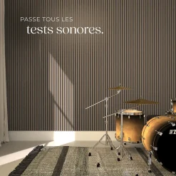 Tectake Panneau Tasseau Bois<Panneaux acoustiques modernes aspect bois en MDF 120 x 60 x 2,1 cm