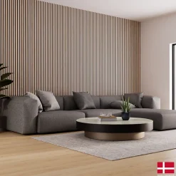 Nordic Acoustics Panneau Tasseau Bois<Panneaux acoustiques PREMIUM en placage bois chene naturel sur MDF noir 240x60 cm