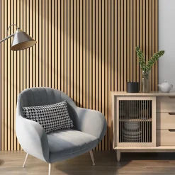 Neu.Holz Panneau Décoratif En Bois<Panneaux acoustiques Vang lot de 8 panneaux effet chêne foncé