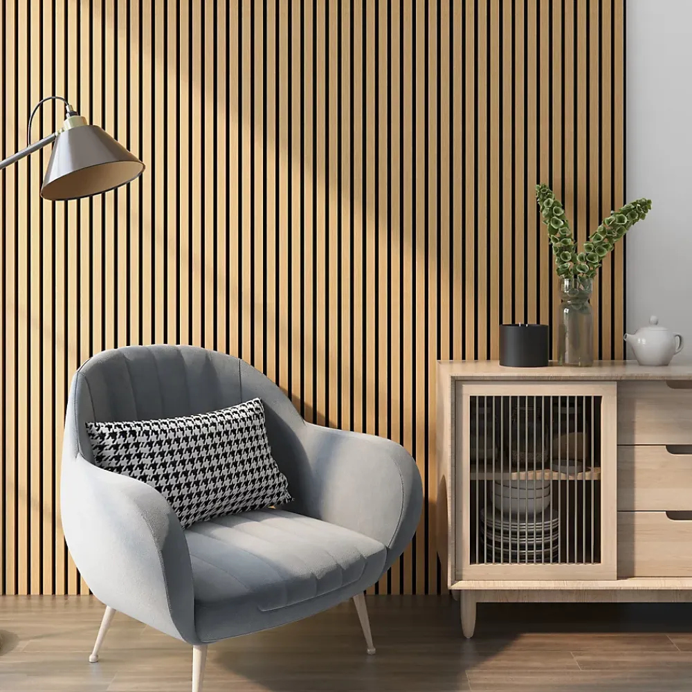 Neu.Holz Panneau Décoratif En Bois<Panneaux acoustiques Vang lot de 12 panneaux effet chêne foncé