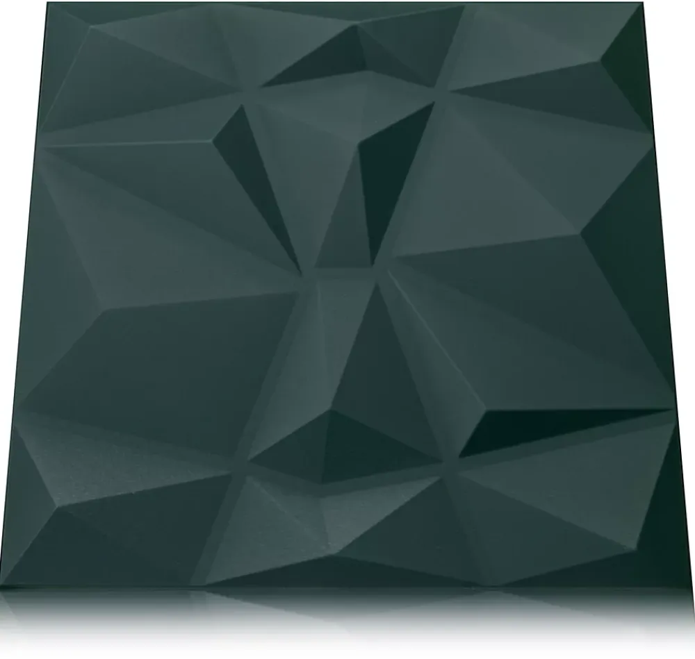 Deccart Panneaux de plafond et panneaux muraux 3D Bursztyn Vert 2 m²/ 8pièces- Panneau Mural Décoratif